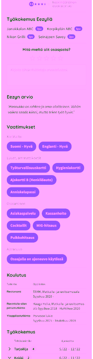 Osaajan profiili