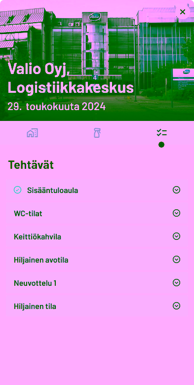Tehtäväluettelonäkymä